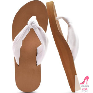 Women's Arch Support Flip Flops with Cushioned Yoga Mat Footbed