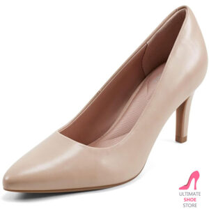 Women's Juliet Leather Pumps – 3-Inch Heels with Arch Support and Motion Stability