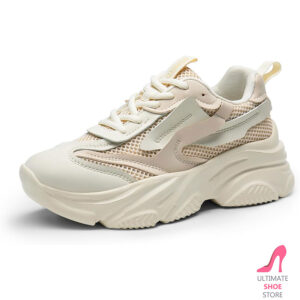 Women's Platform Chunky Sneakers – Stylish Lace-Up Walking and Workout Shoes